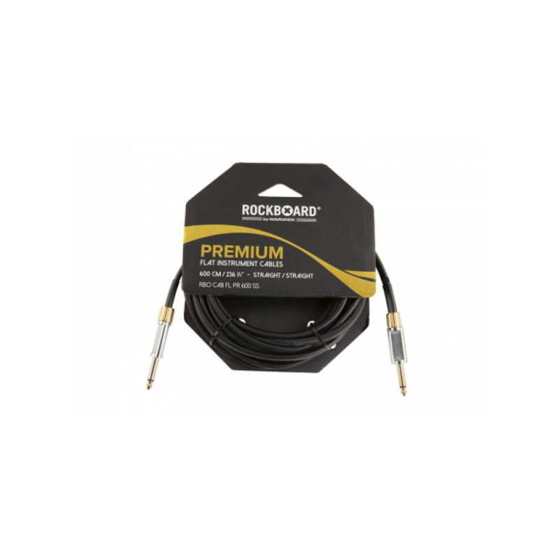 Кабель інструментальний ROCKBOARD Premium Flat Instrument Cable, Straight/Straight (600 cm)